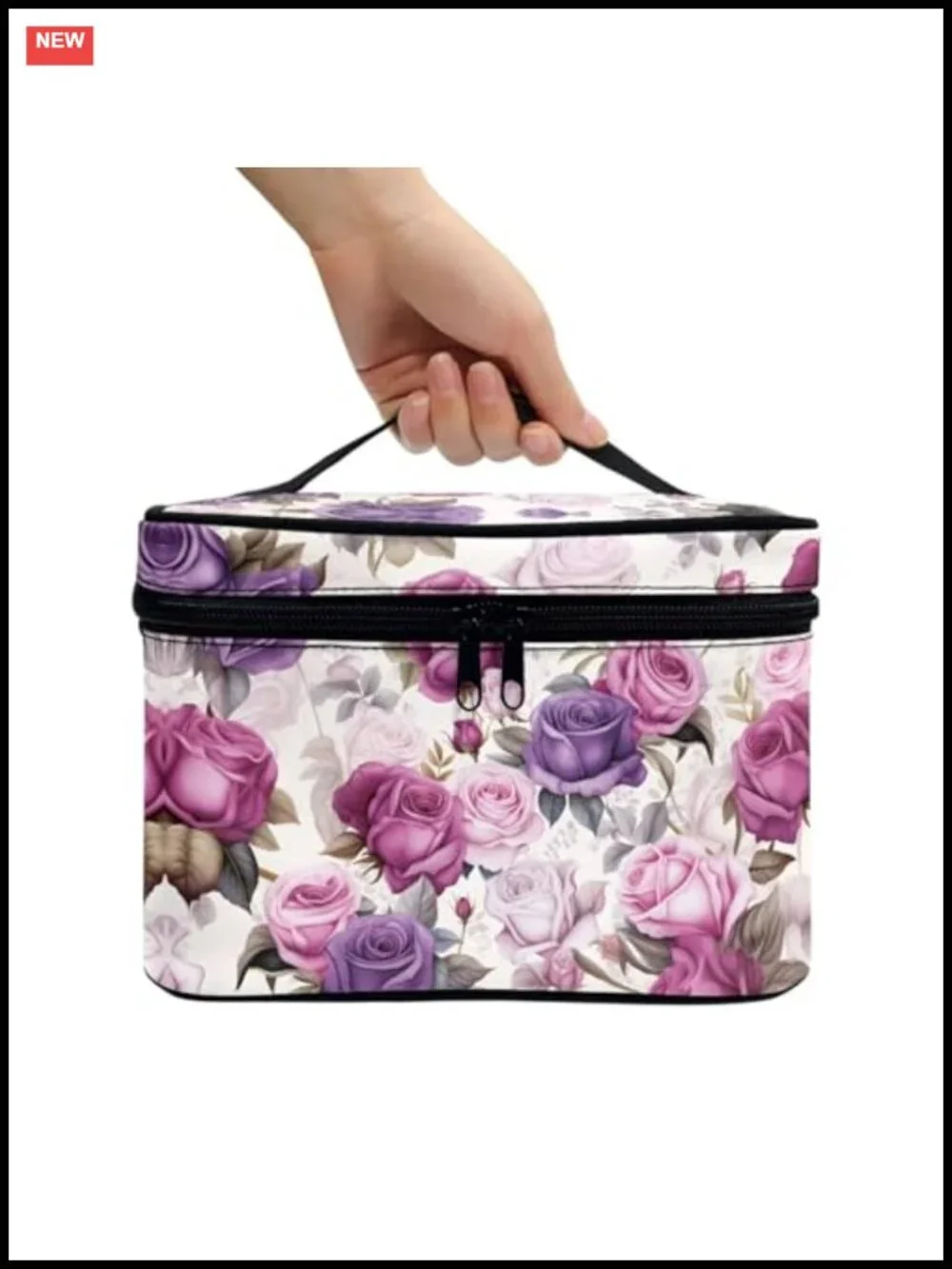 Large Capacity Travel Toiletry Bag with Hanging Hook - Polyester Makeup